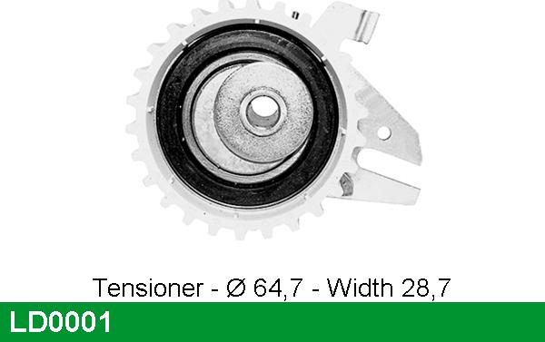 LUCAS LD0001 - Натяжной ролик, зубчатый ремень ГРМ autospares.lv