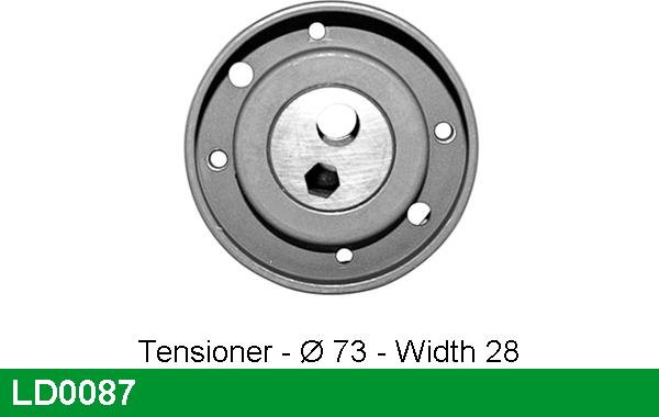 LUCAS LD0087 - Натяжной ролик, зубчатый ремень ГРМ autospares.lv