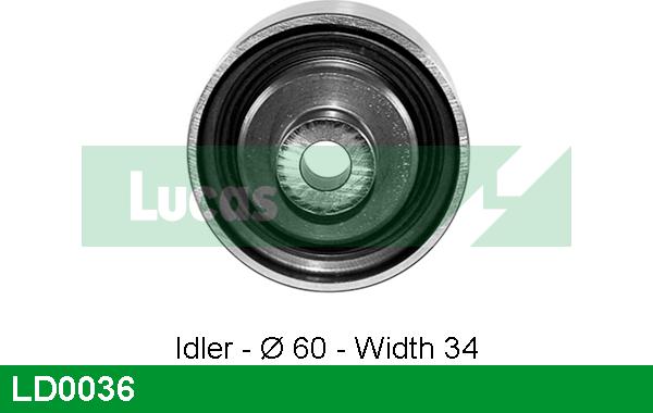 LUCAS LD0036 - Натяжной ролик, зубчатый ремень ГРМ autospares.lv