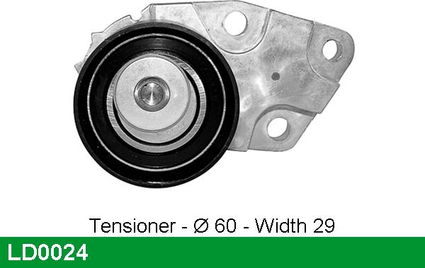 LUCAS LD0024 - Натяжной ролик, зубчатый ремень ГРМ autospares.lv