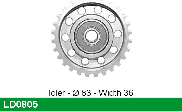 LUCAS LD0805 - Натяжной ролик, зубчатый ремень ГРМ autospares.lv