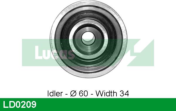 LUCAS LD0209 - Натяжной ролик, зубчатый ремень ГРМ autospares.lv