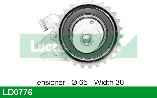 LUCAS LD0776 - Натяжной ролик, зубчатый ремень ГРМ autospares.lv