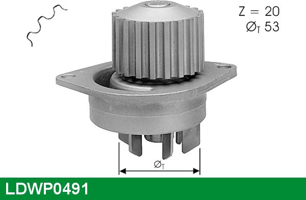 LUCAS LDWP0491 - Водяной насос autospares.lv