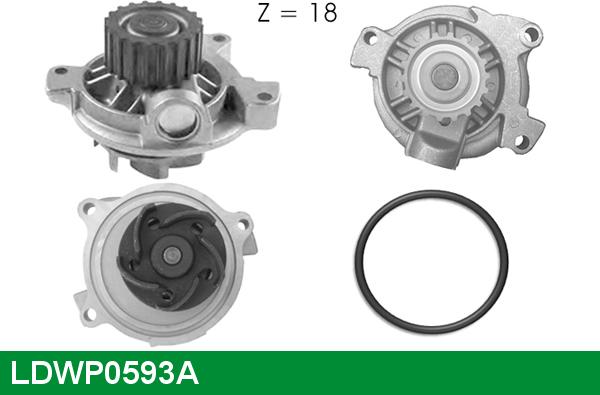 LUCAS LDWP0593A - Водяной насос autospares.lv