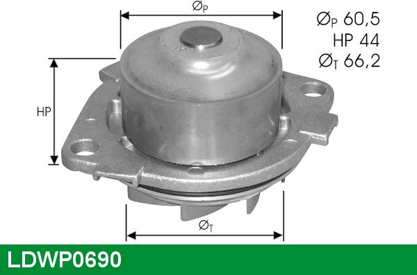 LUCAS LDWP0690 - Водяной насос autospares.lv