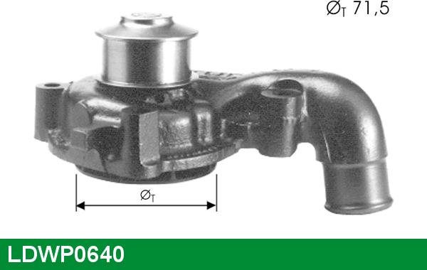 LUCAS LDWP0640 - Водяной насос autospares.lv