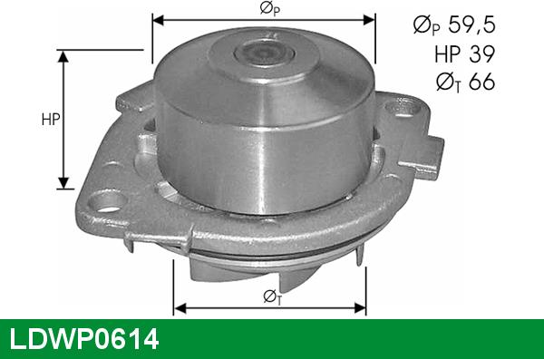 LUCAS LDWP0614 - Водяной насос autospares.lv