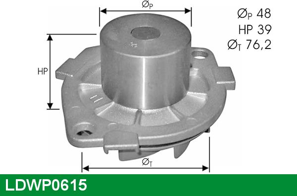 LUCAS LDWP0615 - Водяной насос autospares.lv