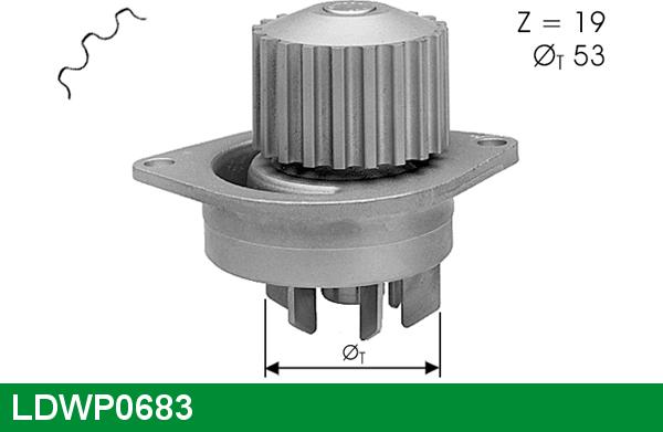 LUCAS LDWP0683 - Водяной насос autospares.lv