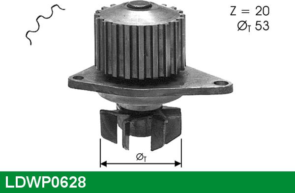 LUCAS LDWP0628 - Водяной насос autospares.lv