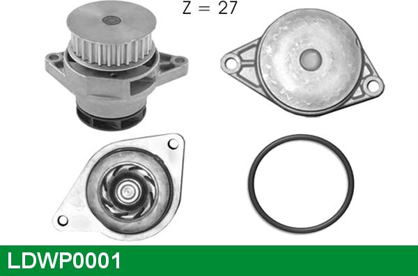 LUCAS LDWP0001 - Водяной насос autospares.lv