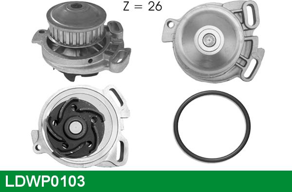 LUCAS LDWP0103 - Водяной насос autospares.lv