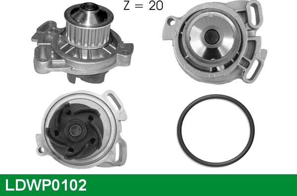 LUCAS LDWP0102 - Водяной насос autospares.lv