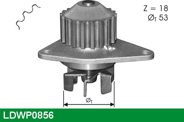 LUCAS LDWP0856 - Водяной насос autospares.lv