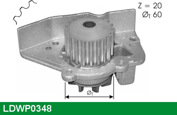 LUCAS LDWP0348 - Водяной насос autospares.lv