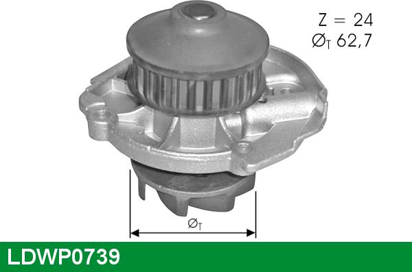 LUCAS LDWP0739 - Водяной насос autospares.lv