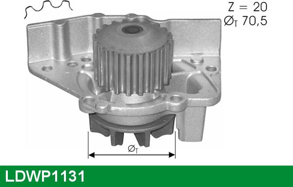 LUCAS LDWP1131 - Водяной насос autospares.lv