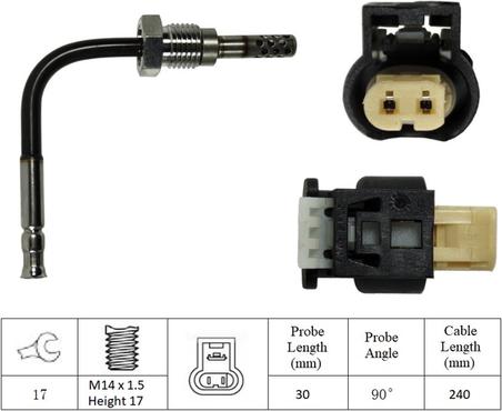 LUCAS LGS6008 - Датчик, температура выхлопных газов autospares.lv