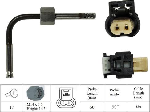 LUCAS LGS6016 - Датчик, температура выхлопных газов autospares.lv