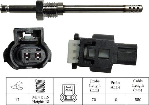 LUCAS LGS6013 - Датчик, температура выхлопных газов autospares.lv