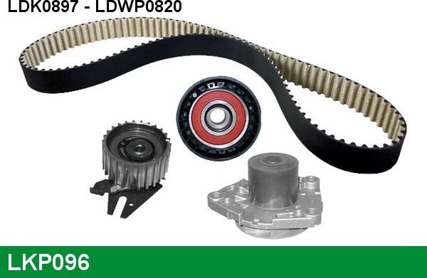 LUCAS LKP096 - Водяной насос + комплект зубчатого ремня ГРМ autospares.lv