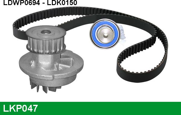 LUCAS LKP047 - Водяной насос + комплект зубчатого ремня ГРМ autospares.lv