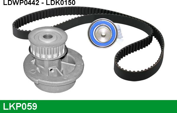 LUCAS LKP059 - Водяной насос + комплект зубчатого ремня ГРМ autospares.lv