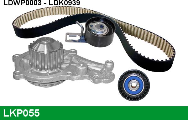 LUCAS LKP055 - Водяной насос + комплект зубчатого ремня ГРМ autospares.lv