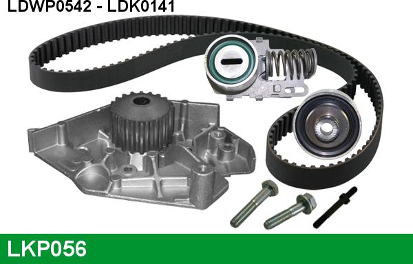 LUCAS LKP056 - Водяной насос + комплект зубчатого ремня ГРМ autospares.lv