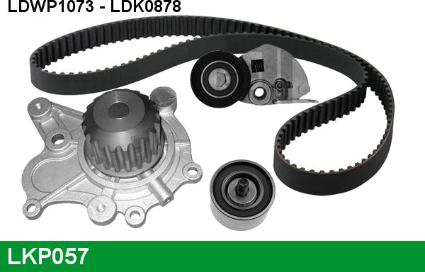 LUCAS LKP057 - Водяной насос + комплект зубчатого ремня ГРМ autospares.lv