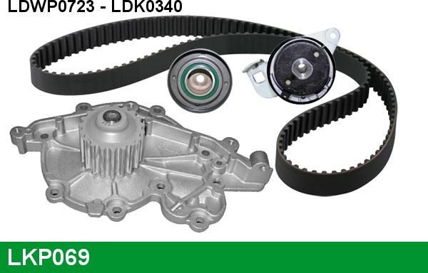 LUCAS LKP069 - Водяной насос + комплект зубчатого ремня ГРМ autospares.lv