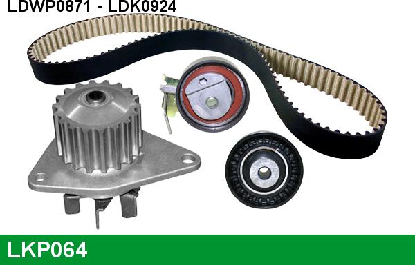 LUCAS LKP064 - Водяной насос + комплект зубчатого ремня ГРМ autospares.lv