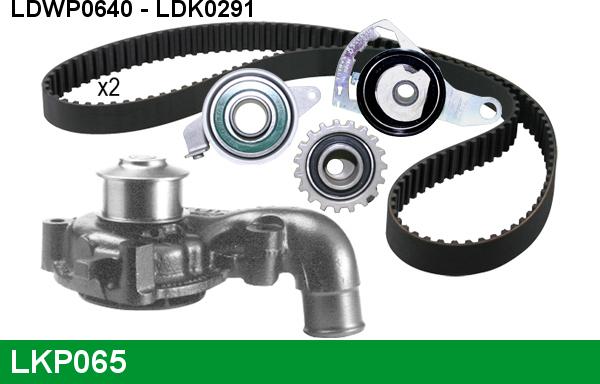 LUCAS LKP065 - Водяной насос + комплект зубчатого ремня ГРМ autospares.lv