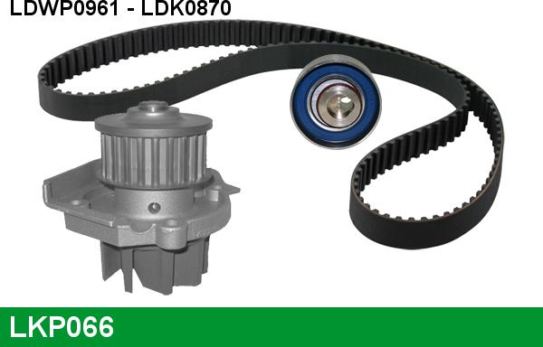 LUCAS LKP066 - Водяной насос + комплект зубчатого ремня ГРМ autospares.lv