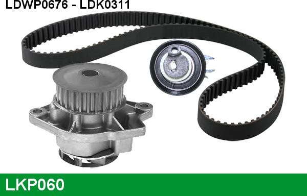 LUCAS LKP060 - Водяной насос + комплект зубчатого ремня ГРМ autospares.lv