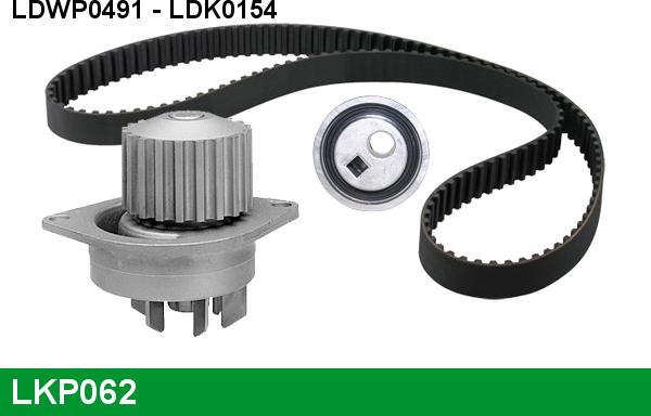 LUCAS LKP062 - Водяной насос + комплект зубчатого ремня ГРМ autospares.lv