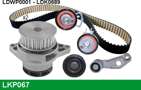 LUCAS LKP067 - Водяной насос + комплект зубчатого ремня ГРМ autospares.lv