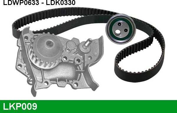 LUCAS LKP009 - Водяной насос + комплект зубчатого ремня ГРМ autospares.lv