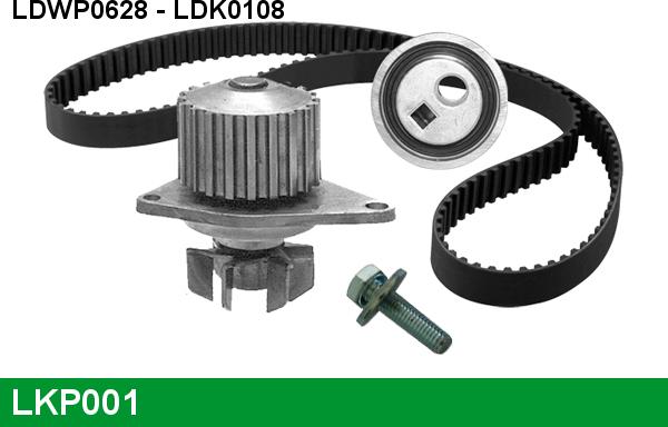 LUCAS LKP001 - Водяной насос + комплект зубчатого ремня ГРМ autospares.lv