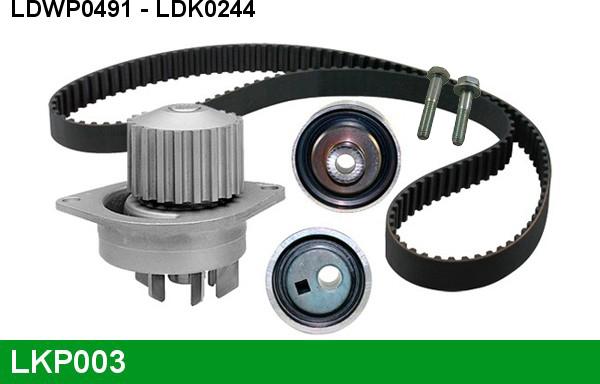 LUCAS LKP003 - Водяной насос + комплект зубчатого ремня ГРМ autospares.lv