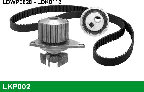 LUCAS LKP002 - Водяной насос + комплект зубчатого ремня ГРМ autospares.lv