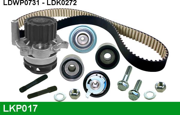 LUCAS LKP017 - Водяной насос + комплект зубчатого ремня ГРМ autospares.lv