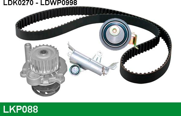 LUCAS LKP088 - Водяной насос + комплект зубчатого ремня ГРМ autospares.lv