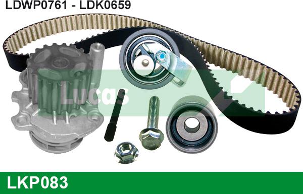 LUCAS LKP083 - Водяной насос + комплект зубчатого ремня ГРМ autospares.lv