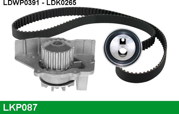 LUCAS LKP087 - Водяной насос + комплект зубчатого ремня ГРМ autospares.lv