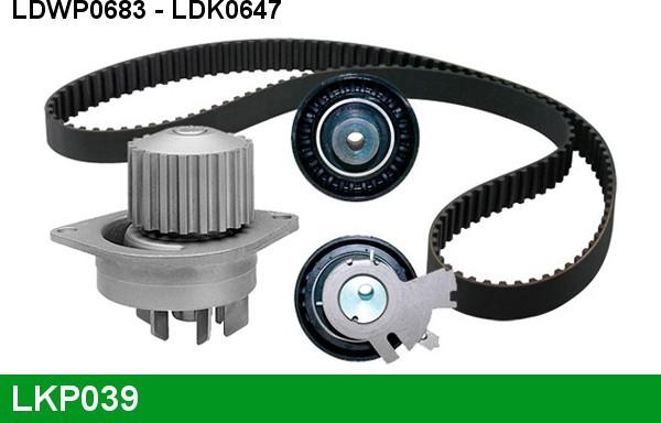 LUCAS LKP039 - Водяной насос + комплект зубчатого ремня ГРМ autospares.lv