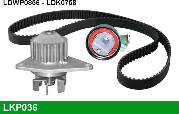 LUCAS LKP036 - Водяной насос + комплект зубчатого ремня ГРМ autospares.lv