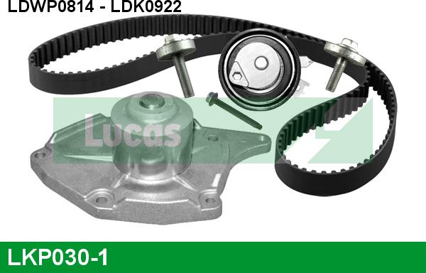 LUCAS LKP030-1 - Водяной насос + комплект зубчатого ремня ГРМ autospares.lv