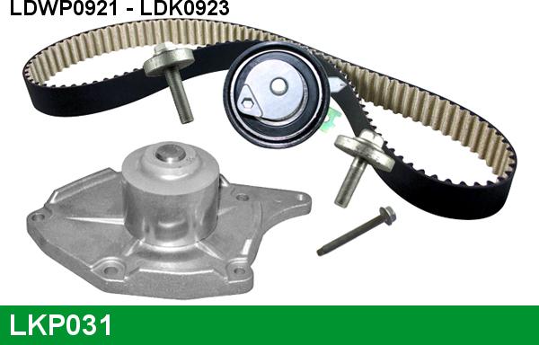 LUCAS LKP031 - Водяной насос + комплект зубчатого ремня ГРМ autospares.lv